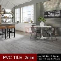 ราคา KACEE กระเบื้องยาง กระเบื้องยางลายไม้ พื้น พื้นลายไม้ รุ่น ART TILE หนา 2 มม. สำหรับปูพื้นห้อง สีเทา รหัส KAT034 91.44 x 15.24 ซม. ลายไม้ สีเทา (10638985)
