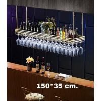 ราคา CT088D033 MIRIKITEKI #บาร์แขวนแก้วไวน์ บาร์แขวนแก้ว สไตล์ Modern Luxury ชั้นแขวนแก้วไวน์หรู #บาร์แขวนแก้วไวน์ 13Gold 150*35 cm. (10597164)