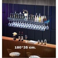 ราคา CT088D033 MIRIKITEKI #บาร์แขวนแก้วไวน์ บาร์แขวนแก้ว สไตล์ Modern Luxury ชั้นแขวนแก้วไวน์หรู #บาร์แขวนแก้วไวน์ 19AthensBlack 180*35 (10597187)