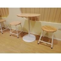 ราคา Ac woodshop โต๊ะชุดขาเหล็ก ขาแชมเปญ + เก้าอี้ 2 ตัว Top กลม+ขาเหล็กขาว (10597270)