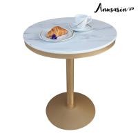 ราคา Anusarin Bistro Table โต๊ะกลมเหล็กสีทอง ท็อปหินสังเคราะห์ - สีขาวทอง (10610924)