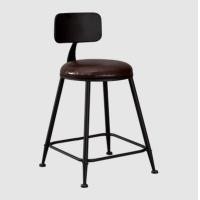 ราคา laa_loft_design โต๊ะไม้สนขาเหล็ก / เก้าอี้ไม้ขาเหล็ก เก้าอี้ W43*D43*H74 cm (เบาะหนังPU) (10662112)