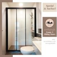 ราคา Factory Glass ฉากกั้นอาบน้ำ บานเฟรม 3 ตอน (สีดำ) 1200 x 1850 mm. หน้าตรง กระจกใส (10679572)