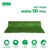 ราคา GREENY GRAS ยกม้วน 50 ตร.ม. หญ้าเทียมสำหรับ สุนัข 2 cm. รุ่น PET GRASS ระบายน้ำไว พื้นแห้งเร็ว สีเขียว 1 ม้วน (10703365)