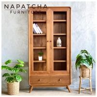 ราคา NAPATCHA ตู้โชว์ไม้สัก สไตล์มินิมอล รุ่น N1-85-01 /สีไม้ ลายธรรมชาติ ไม้ 90 มิมิมอล (10708439)