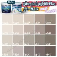 ราคา Beger สีน้ำตาลเทา กึ่งเงา ขนาด 9L เกรดสูง สีทาภายนอก สีทาภายใน ไดม่อนชิลด์ แอร์คลีน สีทาบ้าน สีน้ำ 4630,Diamondshield ภายนอก size (10662771)