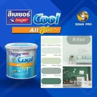 ราคา BegerCool All Plus Semi-gloss เบเยอร์คูล ออลพลัส สีบ้านเย็น สีทาบ้านสูตรน้ำ ชนิดกึ่งเงา กลุ่มสีเขียว 3.785 ลิตร 1 แกลลอน #066-3 (Grass Edge) (10658964)