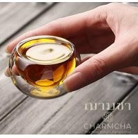 ราคา Charmcha แก้วน้ำชาสองชั้นจับแล้วไม่ร้อนมือ มีทั้ง2แบบ ลายฟักทอง ลายเรียบ ขนาด 50ml แก้ว ฌามชา แก้วลายเรียบ1ใบ (10699401)