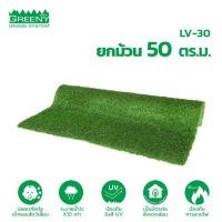 ราคา ยกม้วน 50 ตร.ม. หญ้าเทียม 3 cm. พรีเมียม-ระบายน้ำไว พื้นแห้งเร็ว (รุ่น LV-30) GREENY GRASS 1 ม้วน สีเขียว (10703369)