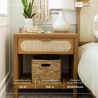 ราคา C-craft lanna ตู้หัวเตียงไม้สักสไตล์ รุ่นNST 001 สีขาว (10690187)