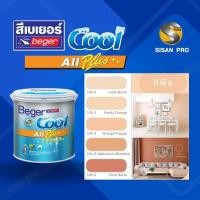 ราคา BegerCool All Plus Semi-gloss เบเยอร์คูล ออลพลัส สีบ้านเย็น สีทาบ้านสูตรน้ำ ชนิดกึ่งเงา กลุ่มสีพีช 3.785 ลิตร 1 แกลลอน #104-2 (Hush Blush) (10658779)