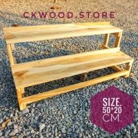 ราคา ckfonfon ชั้นวางของไม้สัก งานดิบ ขนาด 50 ซม. (10706590)