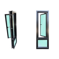 ราคา Forget me not1122 บานกระทุ้งเปิดข้าง+ช่องแสง -สี 50*150 ดำ+ใสเขียว+มุ้ง (10703821)