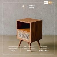 ราคา C-craft lanna ตู้หัวเตียงไม้สักสไตล์ รุ่นNST 014 สีขาว (10690453)
