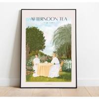 ราคา Lazymondayshop ภาพติดผนัง โปสเตอร์ภาพวาดศิลปิน (ขายเฉพาะรูปไม่มีกรอบ) 5 afternoon tea ใหญ่ (12*18นิ้ว) (10685203)