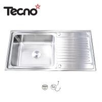 ราคา TECNOSTAR อ่างล้างจาน 1 หลุม 1 ที่พัก รุ่น TNS 1050 SS หลุมลึก 21 ซม. สแตนเลส (10685410)