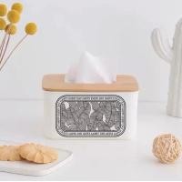 ราคา Cozybrown กล่องใส่กระดาษทิชชู่สไตล์มินิมอล TP0431 ลายใบตอง 13x16.5x9.3 cm. (10719606)