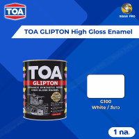 ราคา TOA GLIPTON High Gloss Enamel ทีโอเอ กลิปตั้น สีน้ำมันเคลือบเงา #G100 สีขาว 1 กล. #G100 (สีขาวเงา) (10717308)