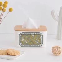 ราคา Cozybrown กล่องใส่กระดาษทิชชู่สไตล์มินิมอล TP0431 ลายใบตองสีเหลือง 13x16.5x9.3 cm. (10719605)
