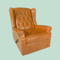 ราคา reaw เก้าอี้ปรับเอนนอน Recliner Armchair สีน้ำตาล fauxLeather 82 (10723778)