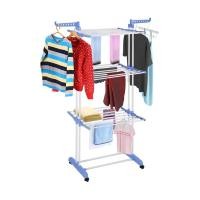 ราคา ราวตากผ้า 3ชั้น รุ่น 0035 ขนาด 75-126 x 54 x 170 เซนติเมตร Size HOOMDot สี (10720492)