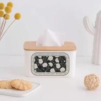 ราคา Cozybrown กล่องใส่กระดาษทิชชู่สไตล์มินิมอล TP0431 13x16.5x9.3 cm. ลายดอกไม้สีขาว (10719602)