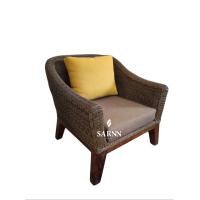 ราคา SARNN เก้าอี้อาร์มแชร์สานหวายเทียมลาย รุ่น Mittenwald Armchair น้ำตาล (10740871)
