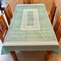 ราคา SP ผ้าปูโต๊ะ ผ้ายางปูโต๊ะพิมพ์ลายลูกไม้ สำเร็จรูป คุณภาพสูง (2880659390) ผ้าปูโต๊ะ 135*180cm สีเขียวอ่อน (10732276)