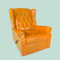 ราคา reaw เก้าอี้ปรับเอนนอน Recliner Armchair สีส้ม fauxLeather 82 (10723781)
