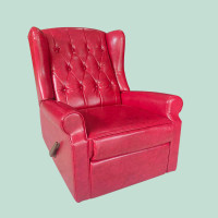 ราคา reaw เก้าอี้ปรับเอนนอน Recliner Armchair สีแดง fauxLeather 82 (10723774)