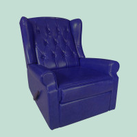 ราคา reaw เก้าอี้ปรับเอนนอน Recliner Armchair 82 สีน้ำเงิน fauxLeather (10723777)