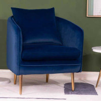 ราคา Mobilia อาร์มแชร์1ที่นั่ง เบาะกำมะหยี่ ขาเหล็ก สีน้ำเงิน (10740008)