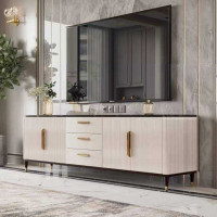 ราคา Mobilia ชั้นวางทีวีไม้MDF ที่จับอัลลอยด์ 200x45x68 ซม. (10739716)