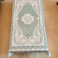 ราคา SP ผ้ายางปูโต๊ะ แบบหนา ผ้าปูโต๊ะ รับแขก สำเร็จรูป พิมพ์ลายลูกไม้ในตัว เกรดA (2880779275) 90*136 สีเขียวมิ้นท์ ผ้ายางปูโต๊ะ (10732270)