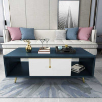 ราคา Mobilia โต๊ะกลางทำจากไม้ E1 ขาเหล็ก 120 cm. สีเขียวขาว (10741964)