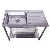 ราคา TEKA ซิงค์ขาตั้ง 1 หลุม 1 ที่พัก รุ่น AL 1B 1D ฟรี ก๊อกน้ำเย็น สแตนเลส (10775186)