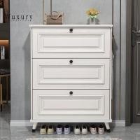ราคา Wuxury Furniture ตู้เก็บรองเท้าบานเปิด/ปิด สไตล์ Luxury 3 ชั้น กล่องเก็บรองเท้า ชั้นวางรองเท้า ส่งฟรี สีขาว 80 cm (10751974)