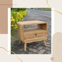 ราคา Loft Design ตู้หัวเตียง โต๊ะข้างเตียง ไม้สักแท้ 35 × 40 × 50cm (10758944)