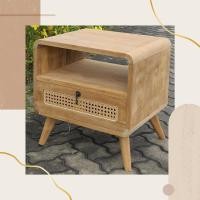 ราคา Loft Design ตู้หัวเตียง โต๊ะข้างเตียง ไม้สักแท้ 40 × 45 × 50cm (10758948)