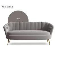ราคา Wuxury Furniture โซฟาเปลือกหอย หุ้มกำมะหยี่อย่างดี โซฟาคาเฟ่ โซฟาร้านเสริมสวย ส่งฟรี 180 สีเทา velvet (10769496)