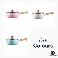 ราคา Littlest Studio หม้อเคลือบหินอ่อนพร้อมฝา สไตล์ญี่ปุ่น 19 ซม,ชมพู (10770362)