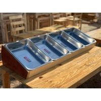 ราคา PN Furniture กล่องไม้สนนอกทรงเอียง สำหรับวางถาดขายอาหาร ผลไม้ Size : ลึก35*กว้าง100*สูง15 cm (10778348)