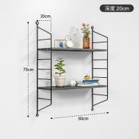 ราคา BF&MF shop ชั้นวางของแขวนผนัง 60 cm. (2 ชั้น) พรีออเดอร์ สีเทา (10778930)