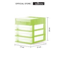 ราคา DKW กล่องลิ้นชัก 3 ชั้น รหัส HH-460/3ST ขนาดเล็ก mini drawer HH-460/3ST เขียว 3 ชั้น (10790222)