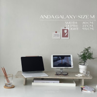 ราคา shadeandshadow ชั้นวางจอคอม มี 3 ขนาด น่ารักมาก ชั้นวางหนังสือ workfromhome ชั้นวางของจัดระเบียบโต๊ะ studygram Size M (10790807)