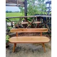 ราคา พิศเพืองpitpuang ม้านั่งยาวไม้มะค่าแต้ ขาไม้ มีพนักพิง 40x150x80 ซม ไม้มะค่าแต้มีพนักพิง (10790942)