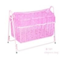 ราคา TSH เปลเด็ก เปลลูกกรง เลือกของแถมได้ สำหรับเด็กทารกแรกเกิด ถึง 2.5 ขวบ สีชมพู ลายไทย (10789200)