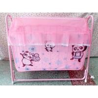 ราคา TSH เปลเด็ก เปลลูกกรง เลือกของแถมได้ สำหรับเด็กทารกแรกเกิด ถึง 2.5 ขวบ สีชมพู ลายการ์ตูนหมี (10789204)