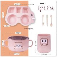 ราคา Ozone Baby Shop เซ็ตถาดหลุมกินข้าวเด็ก SETจานหลุมรถ จานหลุม เซ็ตทานข้าวเด็ก เซ็ตจานหลุมสัตว์น่ารัก เซ็ตจานฟางข้าวสาลี Size SET จานรถชมพู สี (10777673)