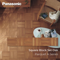 ราคา Panasonic - พื้นไม้เอ็นจิเนียร รุ่น Parquet A (นำเข้าจากประเทศญี่ปุ่น) Oak 1818 x 303 mm. ลายสี่เหลี่ยม 12 mm. (10768476)